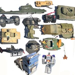 Lot of Transformers And GI Joe Assorted Vehicles And Toys